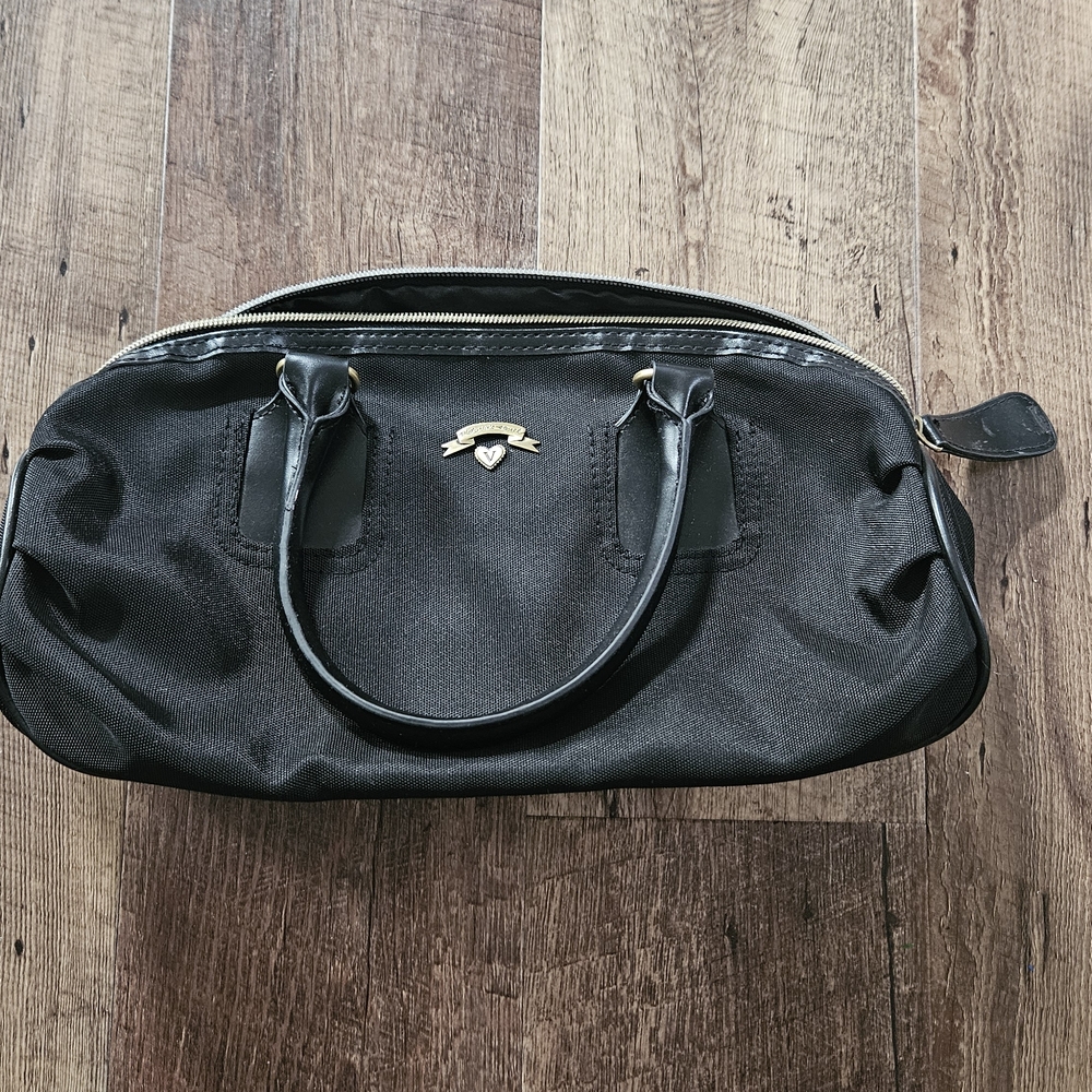 Black Handbag with Gold Accents